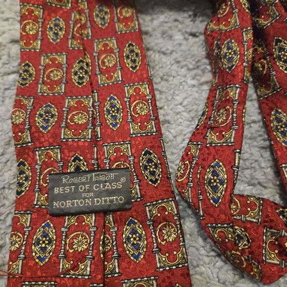Robert Talbott, Best Of Class, 100% Silk, Red, Business Tie - Picture 2 of 6